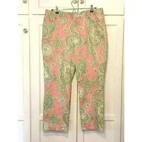 Lauren Ralph Lauren Pants - Lauren Ralph Lauren Women's Pants Pink Paisley Size 14 Petite
